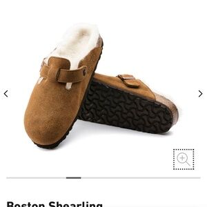 Birkenstock Shearling Suede Boston Clog
